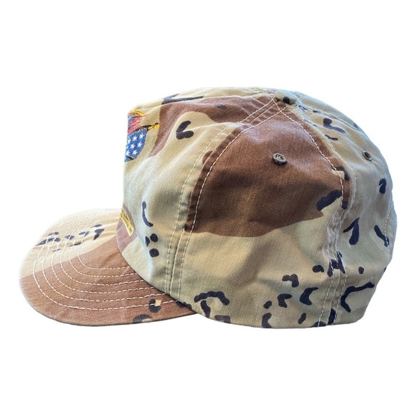 VTG 1991 Operation Desert Storm Plastic Snapback Ball Cap Hat Camo Eagle OSFA - Picture 4 of 13